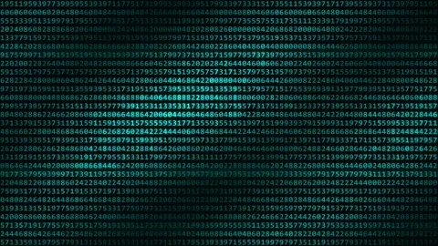 Binary digits moving across digital screen representing big data and global 스톡 동영상 346704998