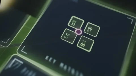Binary digits representing Key Matrix Stock Footage 335465465