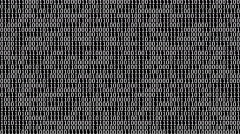 Binary Digits Screensaver (24fps) Video stock 64057201