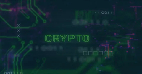 Binary digits sparking C forming then letters glitching and resolving into Stock Footage 309722921
