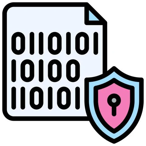 Binary Encryption icon, Cryptocurrency related vector Stockillustratie