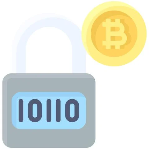 Binary Encryption icon, Cryptocurrency related vector Illustrazione stock