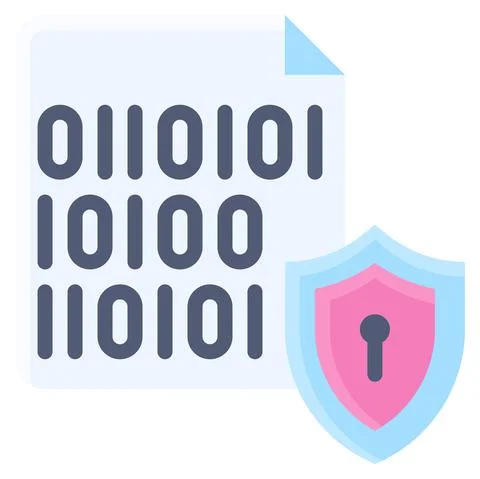 Binary Encryption icon, Cryptocurrency related vector Stock Illustration