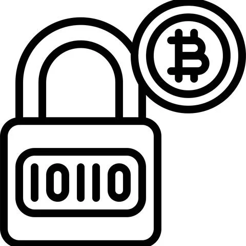 Binary Encryption icon, Cryptocurrency related vector Stock Illustration