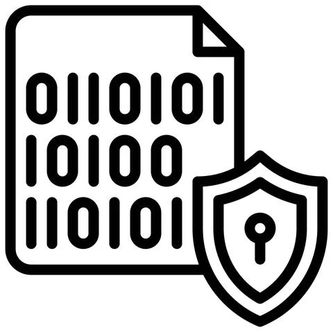 Binary Encryption icon, Cryptocurrency related vector Stock Illustration