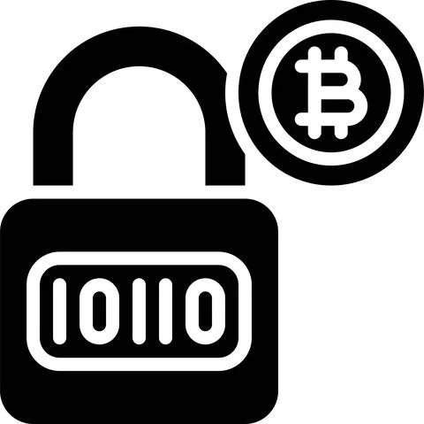 Binary Encryption icon, Cryptocurrency related vector Stock Illustration