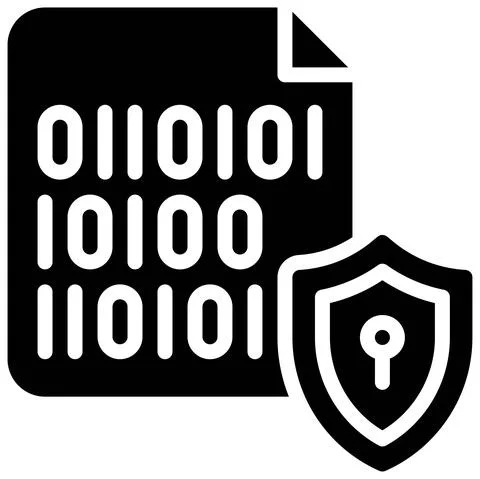 Binary Encryption icon, Cryptocurrency related vector Illustrazione stock