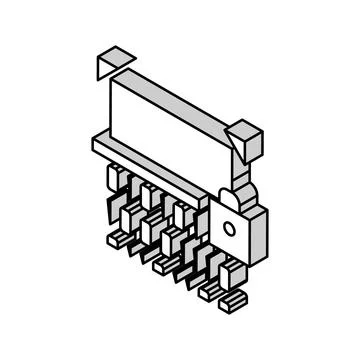 Binary encryption isometric icon vector illustration sign Stockillustratie