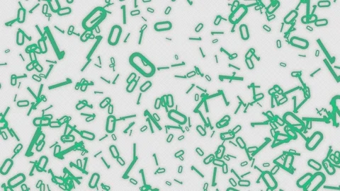 Binary Explosion. Burst of One and Zero. 0 and 1 Blast. Alpha Channel Stock Footage 290224055