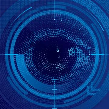 Binary eye 스톡 일러스트