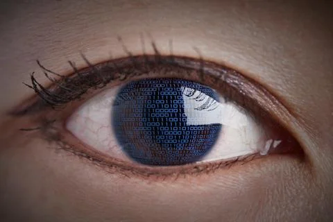 Binary eye Stock Photos