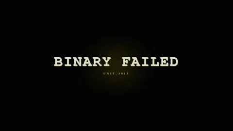 Binary Failed Text Animation - Glitch Effect on Dark Background Stock Footage 331568472
