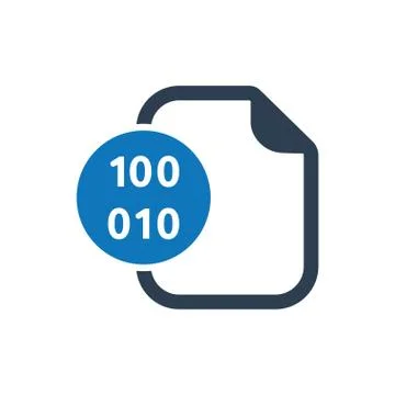Binary file icon Stock Illustration