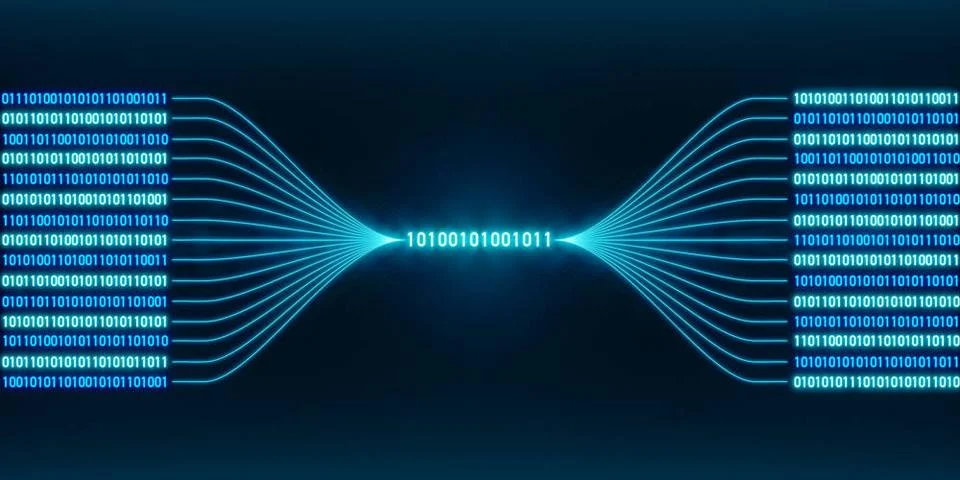 Binary flow chart with zero and one. Binary flow chart with zero and one. ... Stock Photos