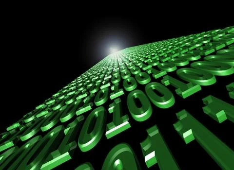 Binary flow data communication イラスト素材