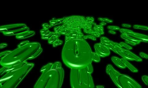 Binary flow data communication 스톡 일러스트