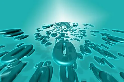 Binary flow data communication 스톡 일러스트