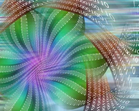 Binary flower イラスト素材