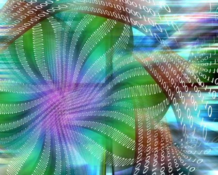 Binary flower 스톡 일러스트