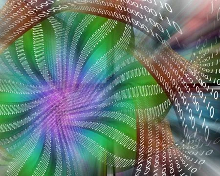 Binary flower 스톡 일러스트