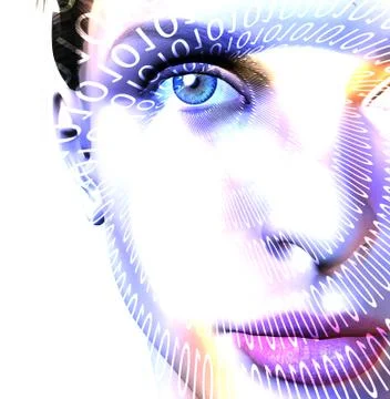 Binary girl Stock Illustration