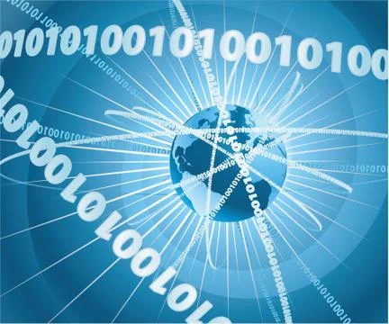 Binary globe background Stock Illustration