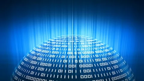 Binary Globe Background with ones and zeros Stock Footage 249615204