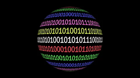Binary globe Stock Footage 2626671