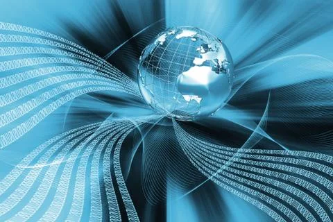 Binary globe Stock Illustration