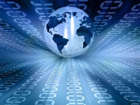 Binary globe Illustrazione stock