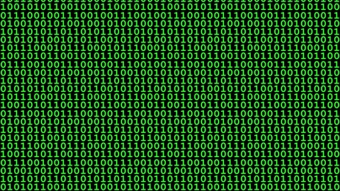 Binary Green Scrolling Up The Screen Stock Footage 133772032