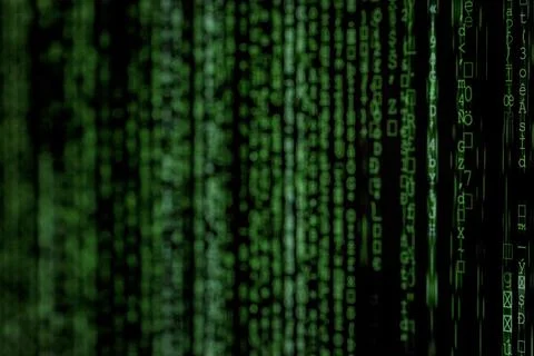 Binary hacking code Stock Photos