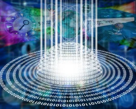 Binary hemisphere 스톡 일러스트