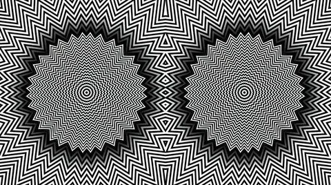 Binary hypnotic illusion Illustrazione stock