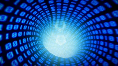 Binary internet tunnel. HD1080p, seamless loop. Stock Footage 366872