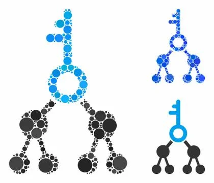 Binary key Composition Icon of Circles 스톡 일러스트