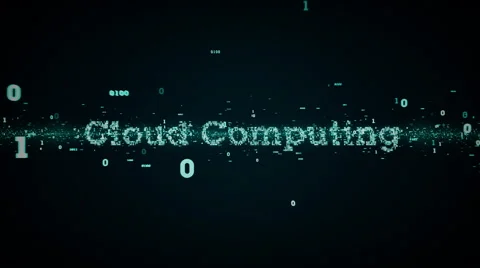Binary Keywords Cloud Computing Blue Stock Footage 52942156
