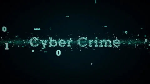 Binary Keywords Cyber Crime Blue Stock-Footage 52942931