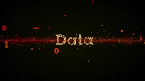 Binary Keywords Data Black Video stock 52943206