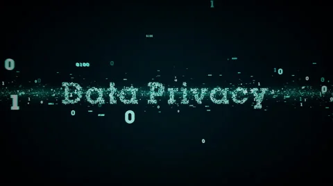 Binary Keywords Data Privacy Blue Stock Footage 52943582