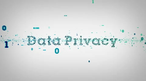 Binary Keywords Data Privacy White Stock Footage 52943808
