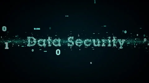 Binary Keywords Data Security Blue Stock Footage 52943942