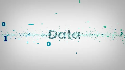Binary Keywords Data White Stock Footage 52944161
