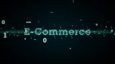 Binary Keywords E-Commerce Blue Stock Footage 52944326