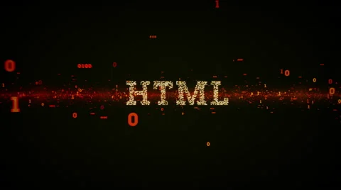 Binary Keywords HTML Black Stock Footage 54715496