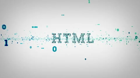 Binary Keywords HTML White Stock Footage 54715902