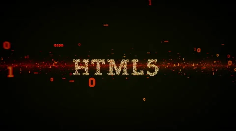 Binary Keywords HTML5 Black Stock Footage 54715999
