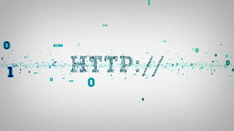 Binary Keywords HTTP White Stock Footage 54717118