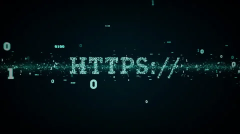 Binary Keywords HTTPS Blue Video stock 54717366