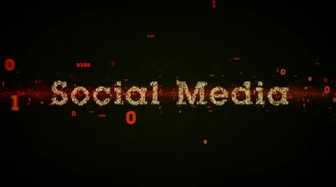 Binary Keywords Social Media Black Video stock 54718169